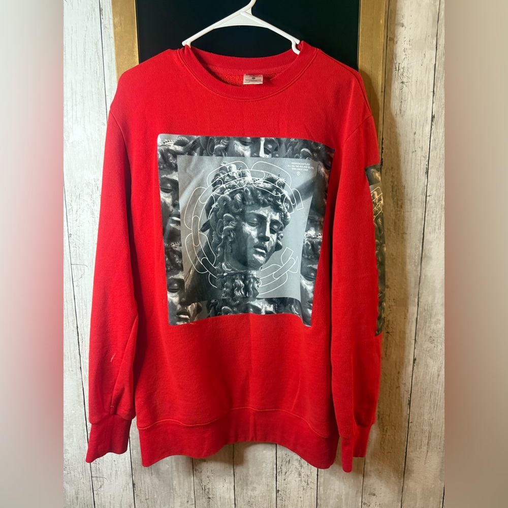 Crooks & Castles Sweatshirt Mens L Red Streetwear Roman Empire Sweater